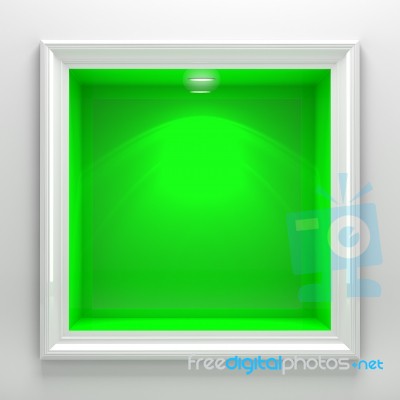 3d Decoration Shelf On White Wall Stock Image