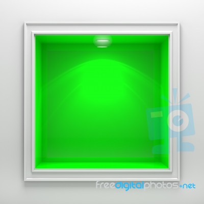 3d Decoration Shelf On White Wall Stock Image