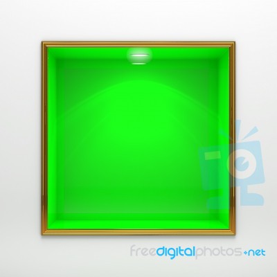 3d Decoration Shelf On White Wall Stock Image