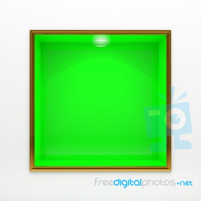 3d Decoration Shelf On White Wall Stock Image