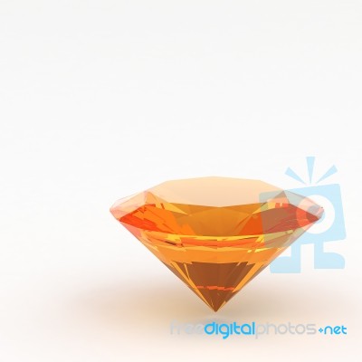 3d Diamond Isolated Stock Image