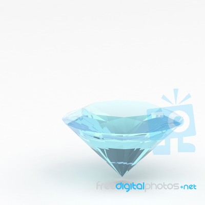 3d Diamond Isolated Stock Image