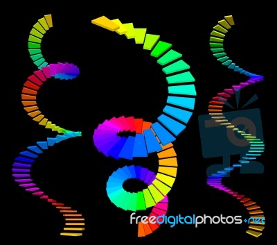 3d Dimensions Spiral Stair Stock Image