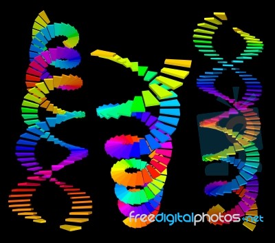 3d Dimensions Spiral Stair Stock Image