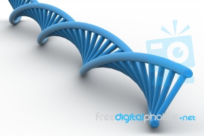 3d DNA in blue Stock Image