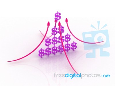 3d Dollar Stock Image