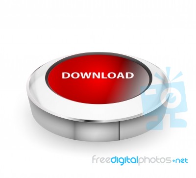 3d Download Button Stock Image