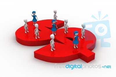 3d Figure Standing On Dollar Sign Stock Image