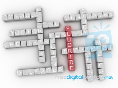 3d Fluoride Concept Word Cloud Stock Image