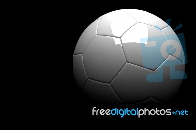 3d Football Isolated On Dark Background Stock Image