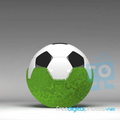 3d Football Isolated On Grey Background Stock Image