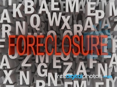 3d Foreclosure Concept Word Cloud Stock Image