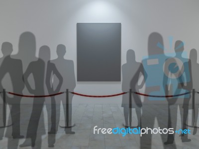 3d Gallery Display Stock Photo