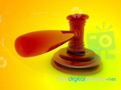 3d Gavel 1 Stock Image