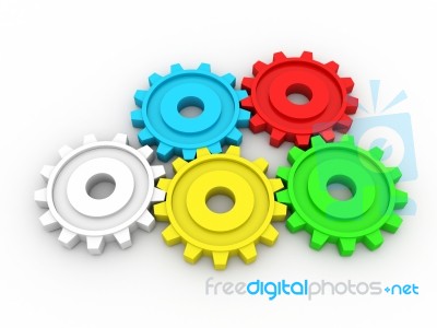 3d Gear Wheel Stock Image