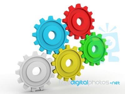 3d Gear Wheel Stock Image