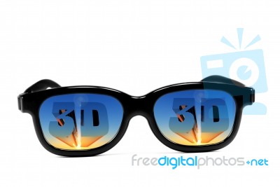 3D Glasses Stock Photo