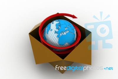 3d Global Business Commerce Concept Stock Image