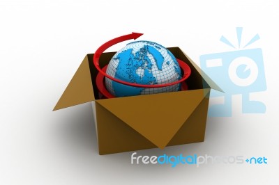 3d Global Business Commerce Concept Stock Image