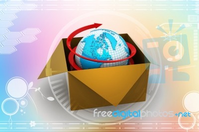 3d Global Business Commerce Concept Stock Image