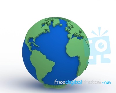 3d Globe Stock Photo