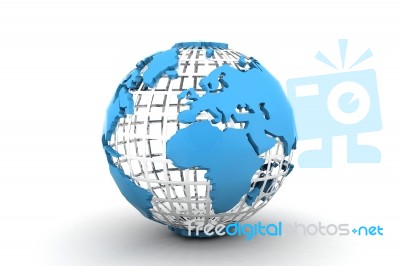 3d Globe Icon Stock Image