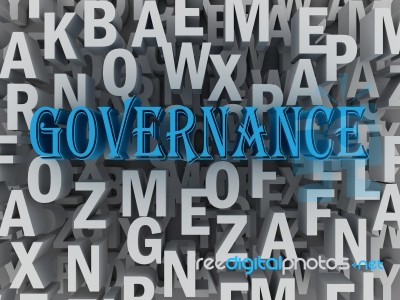 3d Governance Concept Word Cloud Concept Stock Image