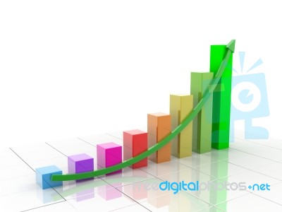 3d Graph Stock Image