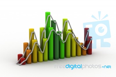 3d Graph Stock Image