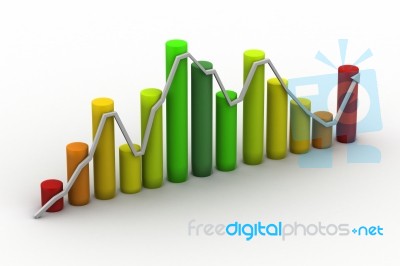 3d Graph Stock Image