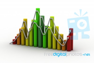 3d Graph Stock Image