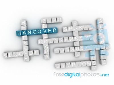 3d Hangover Word Cloud Concept Stock Image