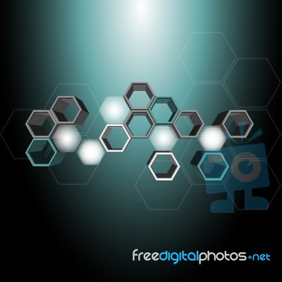 3d Hexagon Pattern Stock Image