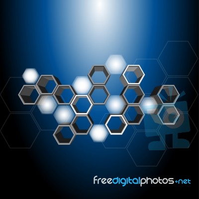 3d Hexagon Pattern Stock Image