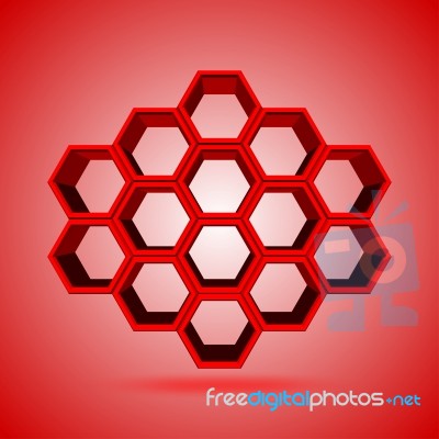 3d Hexagon Pattern Stock Image