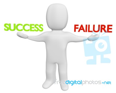 3d Hold Success And Failure Stock Image