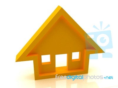 3d Home Concept Stock Image