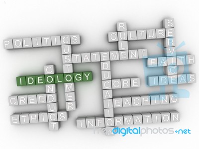 3d Ideology Concept Word Cloud Stock Image