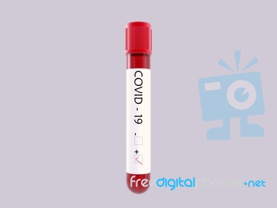 3d Illustration Of A Covid 19 Blood Sample Tube  Stock Image