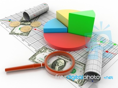 3d Illustration Of Business Diagram Stock Image