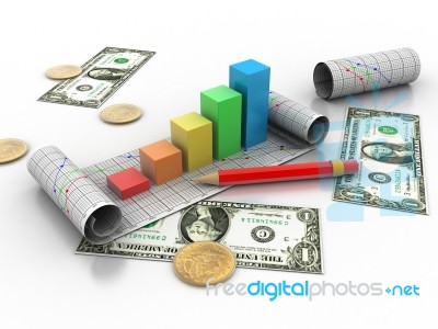 3d Illustration Of Business Diagram Stock Image