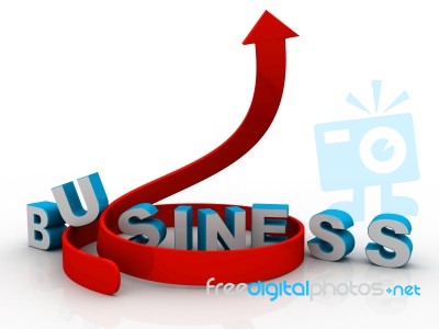 3d Illustration Of Rising Arrows And Business Stock Image