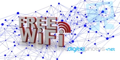 3d Illustration Wifi Symbol Stock Image