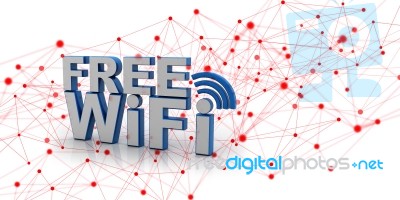 3d Illustration Wifi Symbol Stock Image