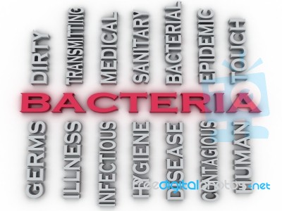 3d Image Bacteria Issues Concept Word Cloud Background Stock Image