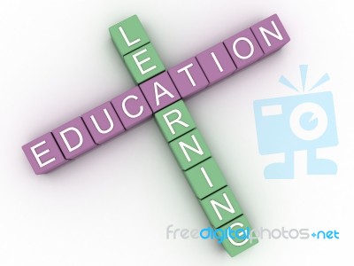 3d Image Education Issues Concept Word Cloud Background Stock Image