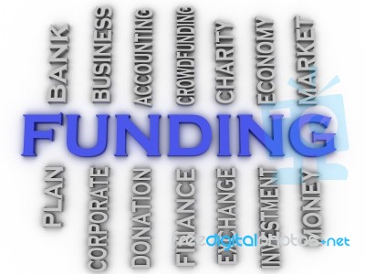 3d Image Funding  Issues Concept Word Cloud Background Stock Image