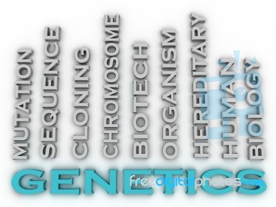 3d Image Genetics  Issues Concept Word Cloud Background Stock Image