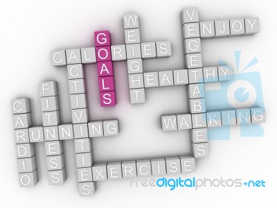 3d Image Goals Word Cloud Concept Stock Image