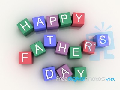 3d Image Happy Father´s Days Stock Image